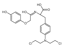 (2S)-3-[4-[bis(2-chloroethyl)amino]phenyl]-2-[[2-(4-hydroxyphenoxy)acetyl]amino]propanoic acid