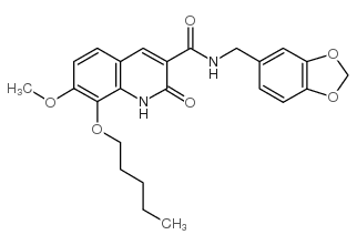 N-(1,3-benzodioxol-5-ylmethyl)-7-methoxy-2-oxo-8-pentoxy-1H-quinoline-3-carboxamide