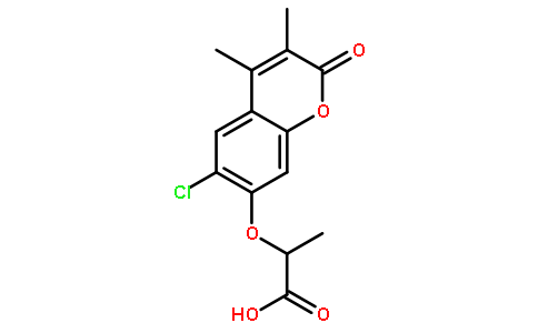 2-(6-氯-2-氧代-3,4-二甲基-苯并吡喃-7-基)氧基丙酸