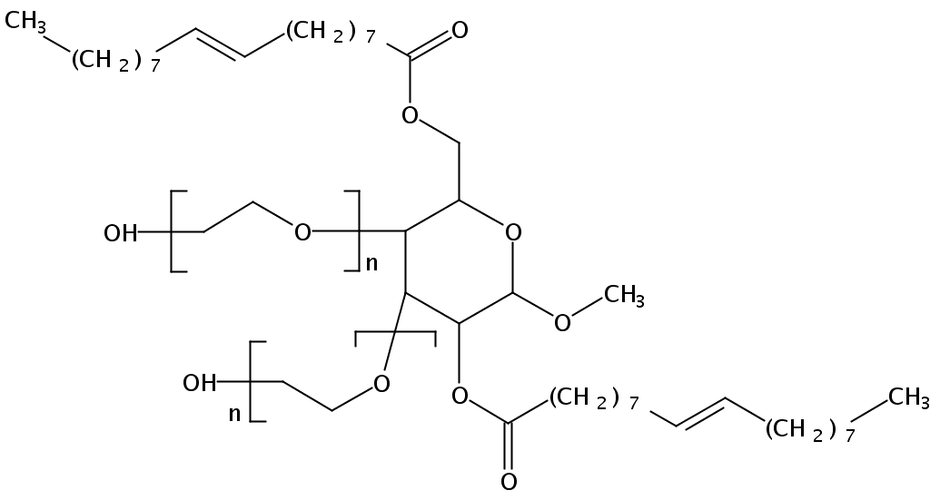 D-吡喃葡糖酐-2,6-双油酸酯与聚环氧乙烷(2:1)的醚化物