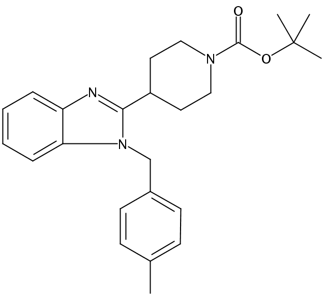 tert-Butyl 4-(1-(4-methylbenzyl)-1H-benzo[d]imidazol-2-yl)piperidine-1-carboxylate