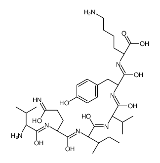 (2S)-6-amino-2-[[(2S)-2-[[(2S)-2-[[(2S,3S)-2-[[(2S)-5-amino-2-[[(2S)-2-amino-3-methylbutanoyl]amino]-5-oxopentanoyl]amino]-3-methylpentanoyl]amino]-3-methylbutanoyl]amino]-3-(4-hydroxyphenyl)propanoyl]amino]hexanoic acid
