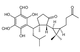 5-[(1S)-1-{(1R,2R)-2-[(1R,3R)-2,2-Dimethyl-3-(3-oxobutyl)cyclopro pyl]-1-methyl-3-oxocyclopentyl}-3-methylbutyl]-2,4,6-trihydroxyis ophthalaldehyde