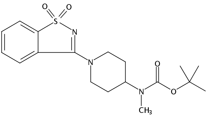 tert-Butyl (1-(1,1-dioxidobenzo[d]isothiazol-3-yl)piperidin-4-yl)(methyl)carbamate