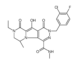 (6S)-2-[(3-chloro-4-fluorophenyl)methyl]-8-ethyl-10-hydroxy-N,6-dimethyl-1,9-dioxo-6,7-dihydropyrazino[5,6]pyrrolo[1,3-b]pyridazine-4-carboxamide