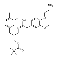 N-[2-(3,4-Dimethylbenzyl)-3-(pivalyloxy)propyl]-2-[4-(2-aminoethoxy)-3-methoxyphenyl]acetamide