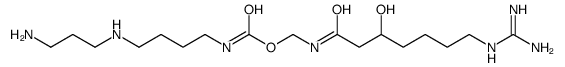 [[7-(diaminomethylideneamino)-3-hydroxyheptanoyl]amino]methyl N-[4-(3-aminopropylamino)butyl]carbamate