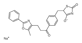 sodium,5-[[4-[3-(5-methyl-2-phenyl-1,3-oxazol-4-yl)propanoyl]phenyl]methyl]-1,3-thiazolidin-3-ide-2,4-dione