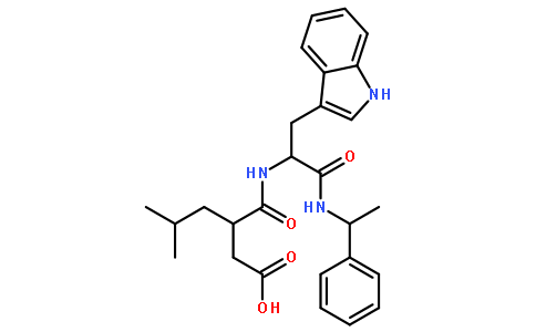 (3R)-3-[[(2S)-3-(1H-indol-3-yl)-1-oxo-1-[[(1S)-1-phenylethyl]amino]propan-2-yl]carbamoyl]-5-methylhexanoic acid