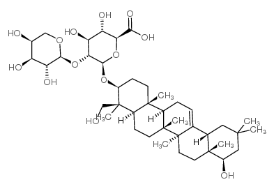 b-D-吡喃葡萄糖苷糖酮酸,  (3b,4b,22b)-22,23-二羟基齐墩果-12-烯-3-基 2-O-a-L-吡喃阿拉伯糖基-