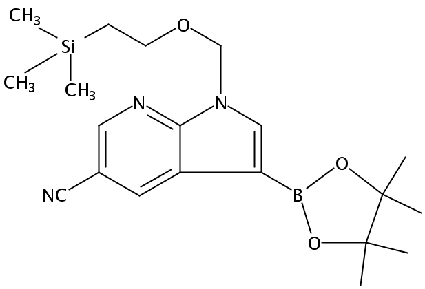 3-(4,4,5,5-Tetramethyl-1,3,2-dioxaborolan-2-yl)-1-((2-(trimethylsilyl)ethoxy)methyl)-1H-pyrrolo[2,3-b]pyridine-5-carbonitrile
