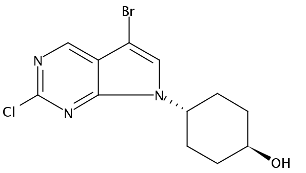 trans-4-(5-Bromo-2-chloro-7H-pyrrolo[2,3-d]pyrimidin-7-yl)cyclohexanol
