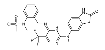 N-甲基-N-[2-[[[2-[(2-氧代-2,3-二氢-1H-吲哚-5-基)氨基]-5-三氟甲基嘧啶-4-基]氨基]甲基]苯基]甲磺酰胺