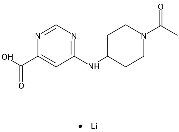 6-[(1-乙酰基哌啶-4-基)氨基]嘧啶-4-羧酸锂盐