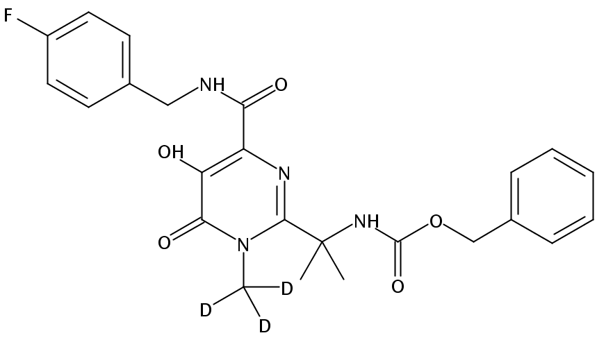 Benzyl [1-[4-[[(4-Fluorobenzyl)amino]carbonyl]-5-hydroxy-1-methyl-6-oxo-
1,6-dihydropyrimidin-2-yl]-1-methylethyl]carbamate-d3