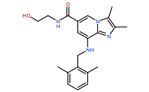 2,3-二甲基-8-(2,6-二甲基苄基氨基)-N-羟基乙基-咪唑并[1,2-a]吡啶-6-羧酰胺