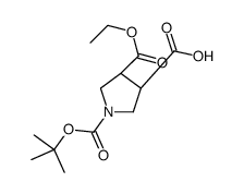 反式-1-boc-3,4-吡咯烷二羧酸, 3-乙酯