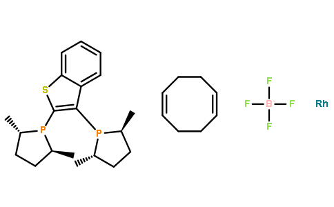 (S,S,S,S)-2,3-双(2,5-二甲基-磷烷基)苯并[b]噻吩环辛二烯四氟硼酸铑(I)络合物
