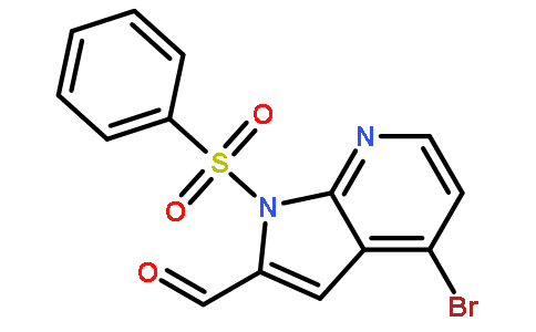 1-(benzenesulfonyl)-4-bromopyrrolo[2,3-b]pyridine-2-carbaldehyde