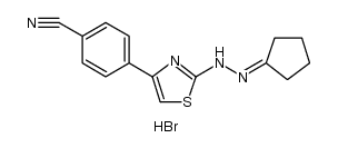Benzonitrile, 4-​[2-​(2-​cyclopentylidenehydr​azinyl)​-​4-​thiazolyl]​-​, hydrobromide (1:1)