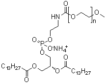 1,2-dioleoyl-sn-glycero-3-phosphoethanolamine-N-[methoxy(polyethylene glycol)-350] (ammonium salt)