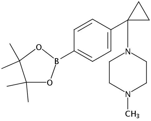 1-Methyl-4-(1-(4-(4,4,5,5-tetramethyl-1,3,2-dioxaborolan-2-yl)phenyl)cyclopropyl)piperazine