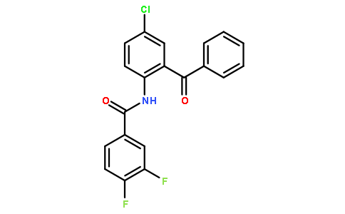 N-(2-苯甲酰基-4-氯苯基)-3,4-二氟苯甲酰胺