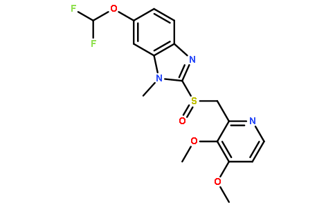 6-(difluoromethoxy)-2-[(3,4-dimethoxypyridin-2-yl)methylsulfinyl]-1-methylbenzimidazole