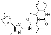 (alphaS)-1,4-二氢-alpha-异丙基-N-[4-甲基-5-(5-甲基-1,3,4-恶二唑-2-基)-2-噻唑基]-2,4-二氧代-3(2H)-喹唑啉乙酰胺