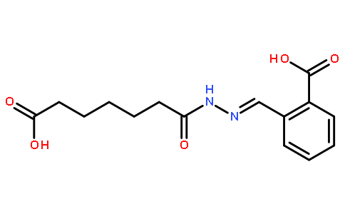 2-{(E)-[(6-Carboxyhexanoyl)hydrazono]methyl}benzoic acid