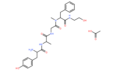 酪氨酸-D-丙氨酰-甘氨酰-N-甲基-苯并氨酰-甘氨酰-醇-脑啡肽乙酸盐
