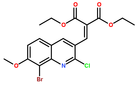 diethyl 2-[(8-bromo-2-chloro-7-methoxyquinolin-3-yl)methylidene]propanedioate
