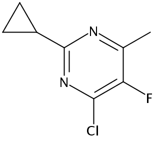 4-chloro-2-cyclopropyl-5-fluoro-6-methyl-pyrimidine
