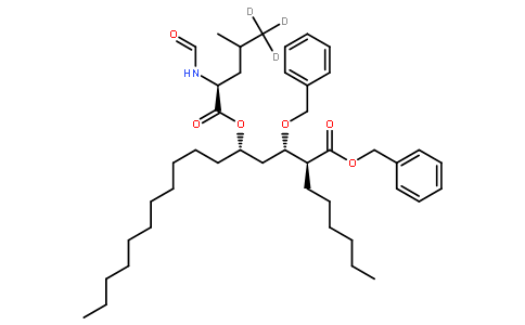 Benzyl (2S,3S,5S)-2-Hexyl-3-benzyloxy-5-[[(S)-2-(formylamino)-4-(methyl-d3)-pe
ntanoyl]oxy]hexadecanoate