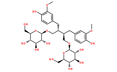 2,3-双(3-甲氧基-4-羟基苄基)丁烷-1,4-二醇 1,4-二葡萄糖甙