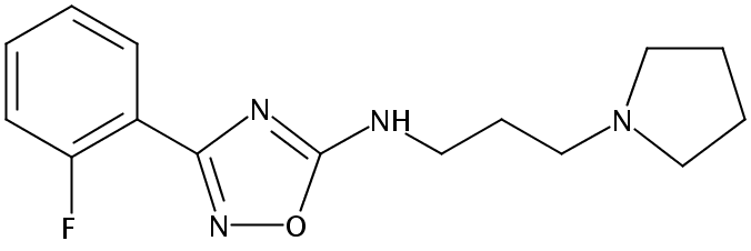 [3-(2-氟-苯基)-[1,2,4]噁二唑-5-基]-(3-吡咯烷-1-基-丙基)-胺