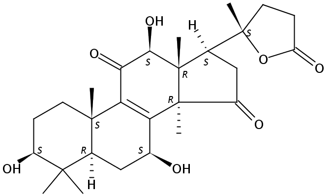 3β,7β,12β-三羟基-11,15-二羰基-羊毛甾烷-8-烯-24→20内酯