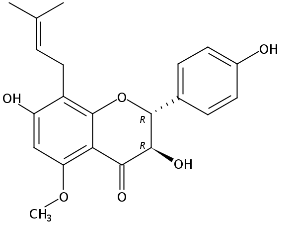 (2R,3R)-3,7,4'-三羟基-5-甲氧基-8-异戊烯基二氢黄酮