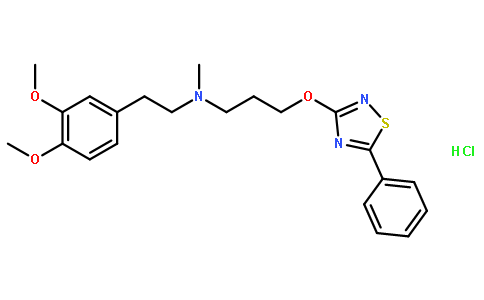 3,4-二甲氧基-N-甲基-N-[3-[(5-苯基-1,2,4-噻二唑-3-基)氧基]丙基]苯乙胺盐酸盐