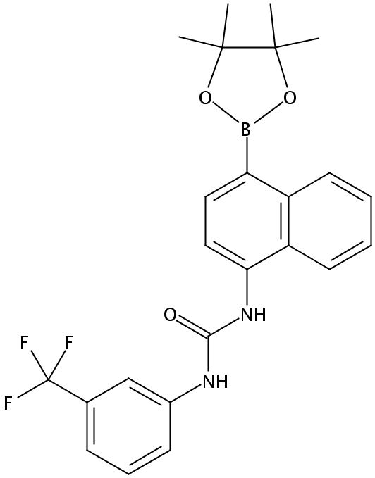 n-[4-(4,4,5,5-四甲基-1,3,2-二噁硼烷-2-基)-1-萘]-n-[3-(三氟甲基)苯基]-脲