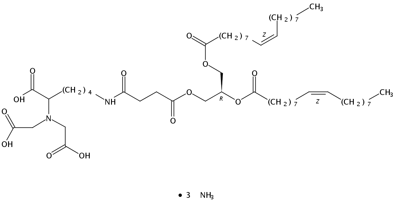 1,2-dioleoyl-sn-glycero-3-[(N-(5-amino-1-carboxypentyl)iminodiacetic acid)succinyl] (ammonium salt)