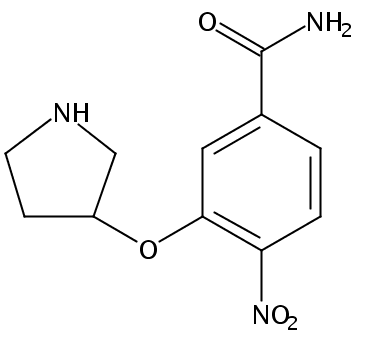 • Benzamide, 4-nitro-3-(3-pyrrolidinyloxy)-