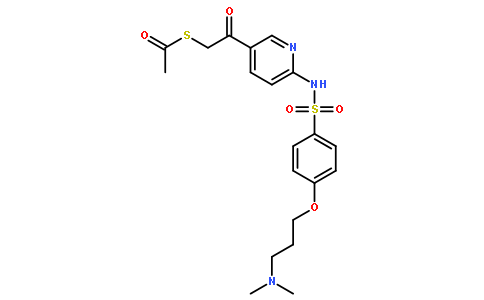 S-(2-{6-[({4-[3-(Dimethylamino)propoxy]phenyl}sulfonyl)amino]-3-p yridinyl}-2-oxoethyl) ethanethioate