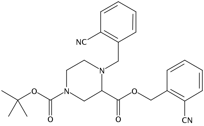 1-tert-Butyl 3-(2-cyanobenzyl) 4-(2-cyanobenzyl)piperazine-1,3-dicarboxylate