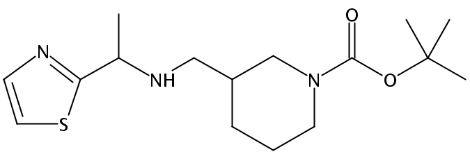 tert-Butyl 3-(((1-(thiazol-2-yl)ethyl)amino)methyl)piperidine-1-carboxylate