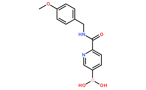 6-(4-甲氧基苄基氨基甲酰)吡啶-3-硼酸