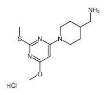 (1-(6-Methoxy-2-(methylthio)pyrimidin-4-yl)piperidin-4-yl)methanamine hydrochloride