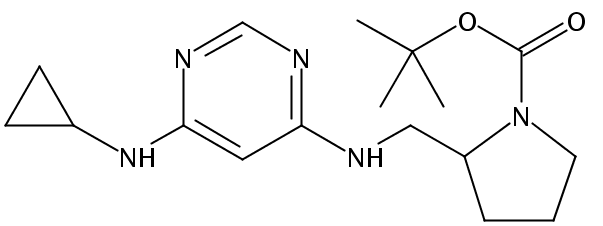 tert-Butyl 2-(((6-(cyclopropylamino)pyrimidin-4-yl)amino)methyl)pyrrolidine-1-carboxylate