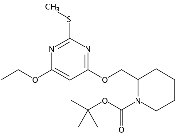 tert-Butyl 2-(((6-ethoxy-2-(methylthio)pyrimidin-4-yl)oxy)methyl)piperidine-1-carboxylate