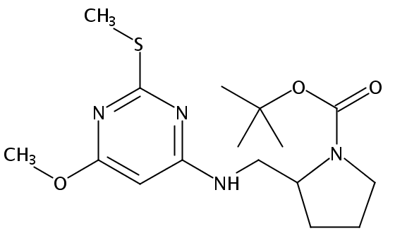 tert-Butyl 2-(((6-methoxy-2-(methylthio)pyrimidin-4-yl)amino)methyl)pyrrolidine-1-carboxylate